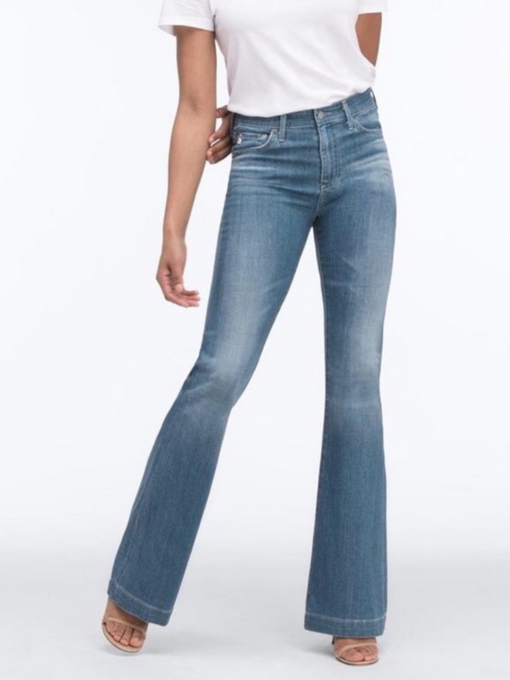 AG Adriano Goldschmied The Janis High Rise Flare Jeans Sz 25